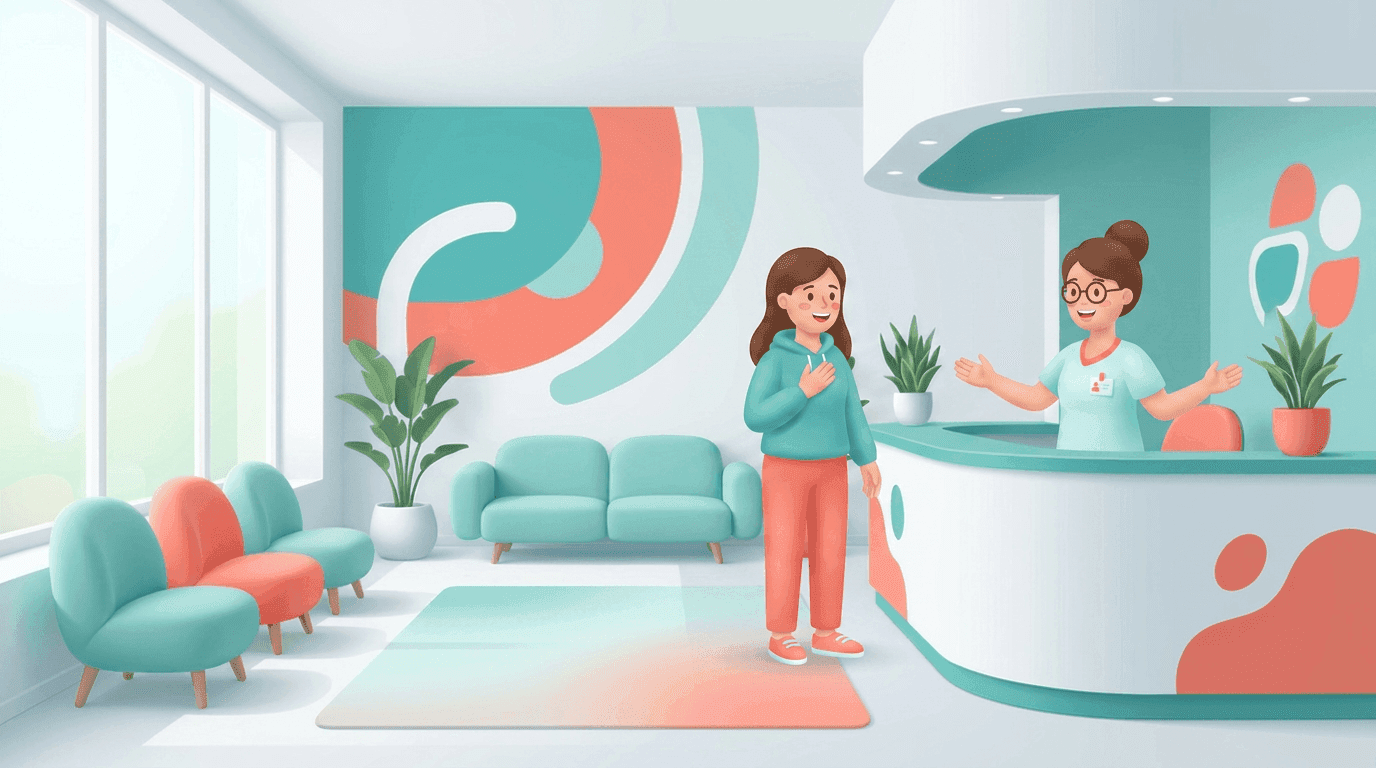 Welcome scene from the animated dental patient video